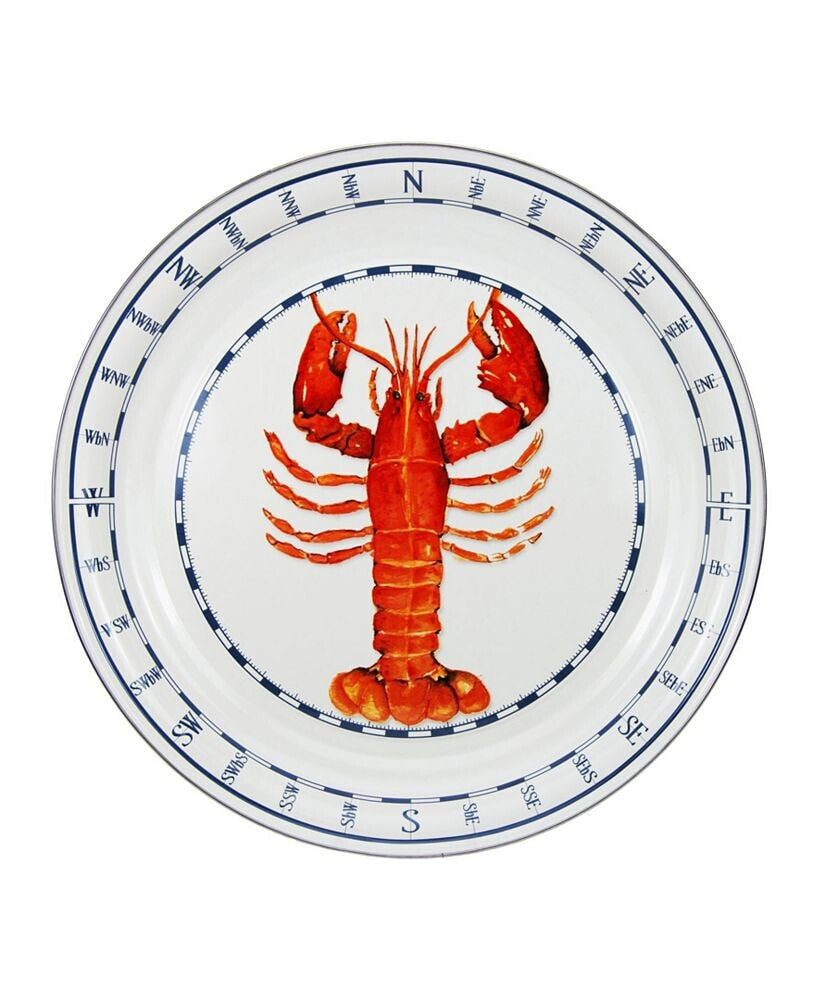 Golden Rabbit lobster Enamelware Large Tray