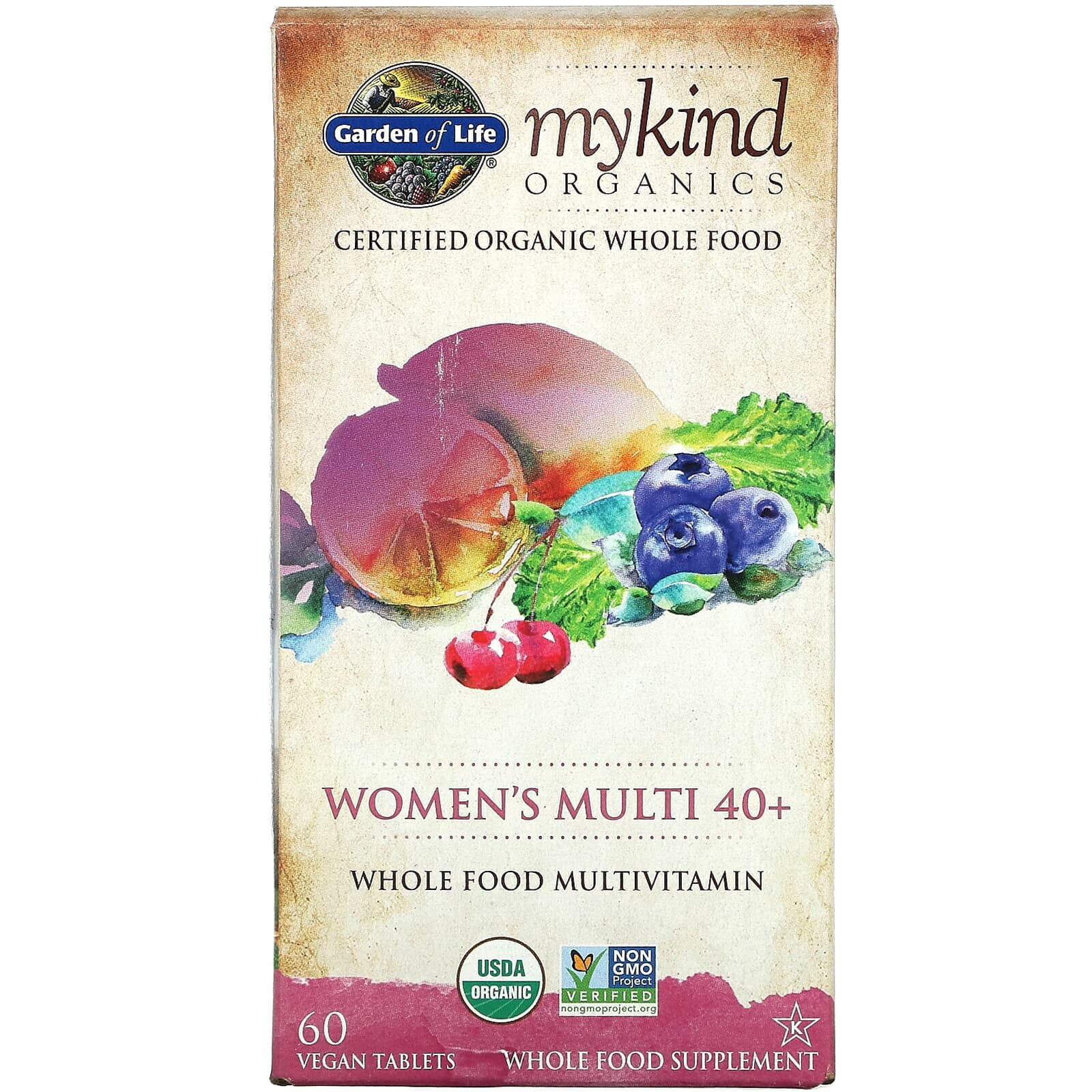 Organics, Women's Multi 40+, 60 Vegan Tablets