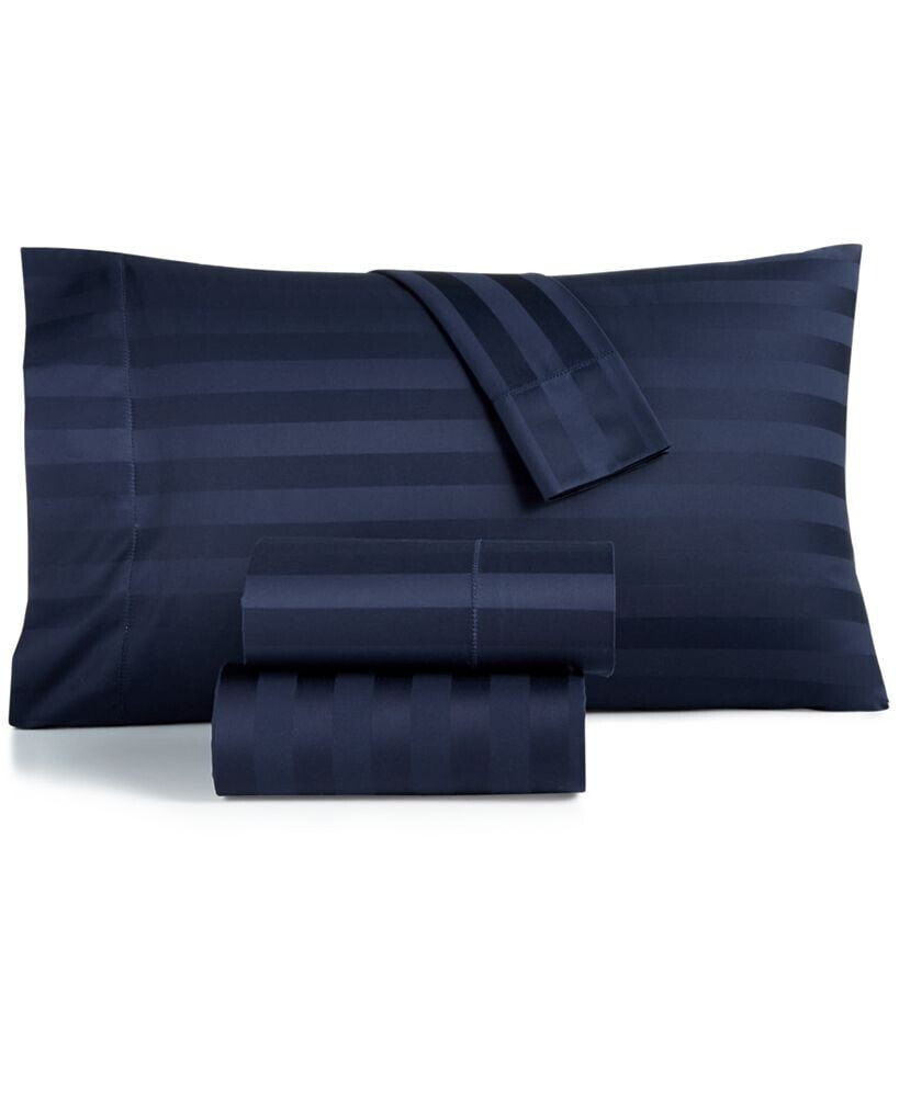 Charter Club stripe Queen 4-Pc Sheet Set, 550 Thread Count 100% Cotton, Created for Macy's