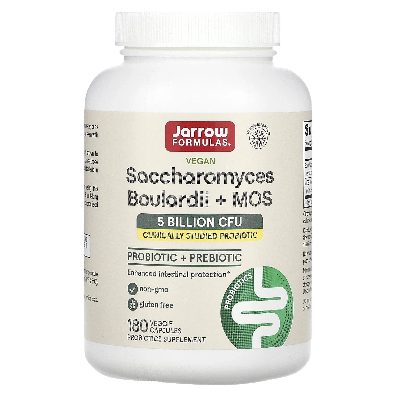 Vegan Saccharomyces Boulardii + MOS, 5 Billion CFU, 90 Veggie Capsules