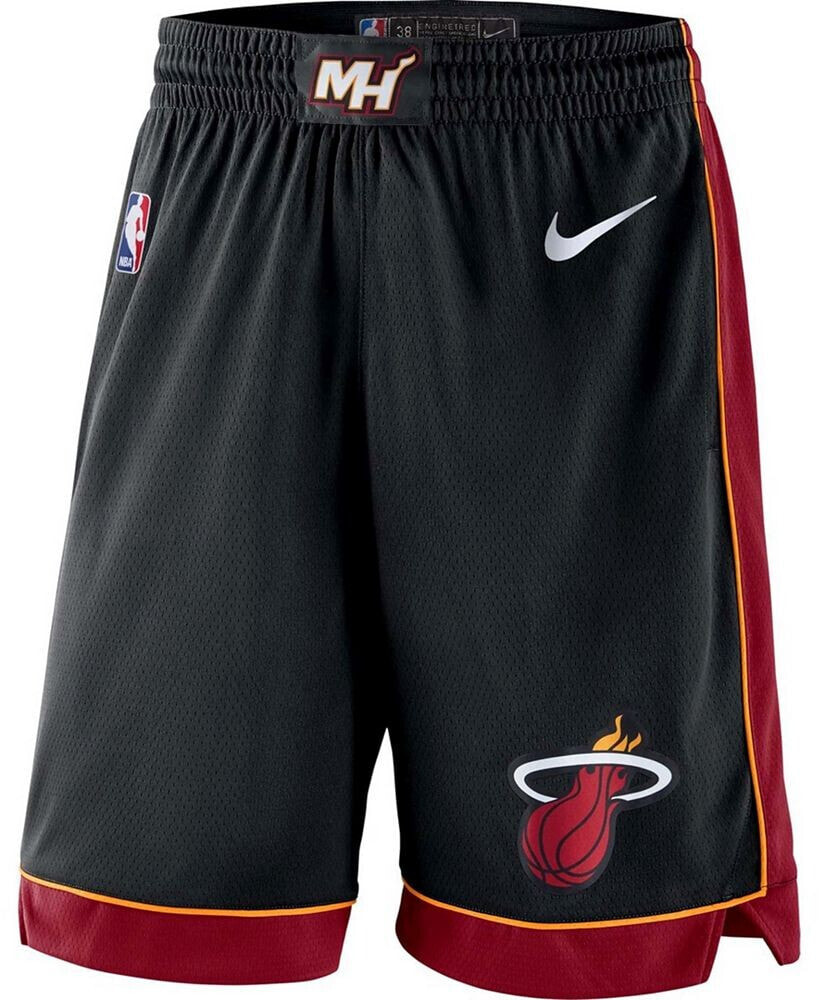 Nike men's Black 2019/20 Miami Heat Icon Edition Swingman Shorts