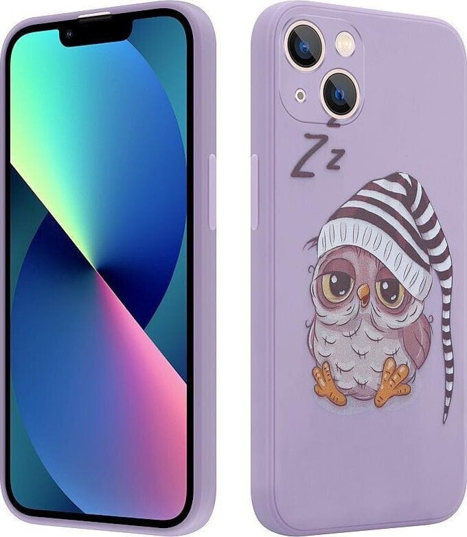 Maxximus MX OWL SLEEPY IPHONE 12 PRO PURPLE / FIOLETOWY