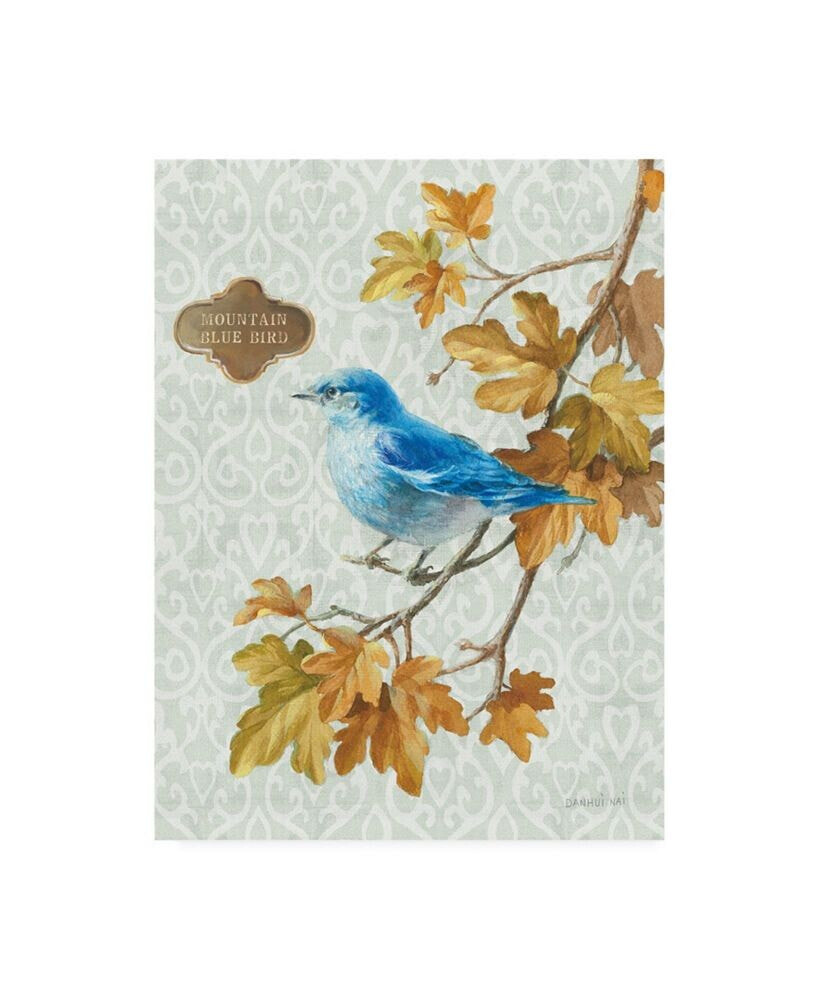 Trademark Global danhui Nai Winter Bird Mountain Blue Bird Canvas Art - 15.5