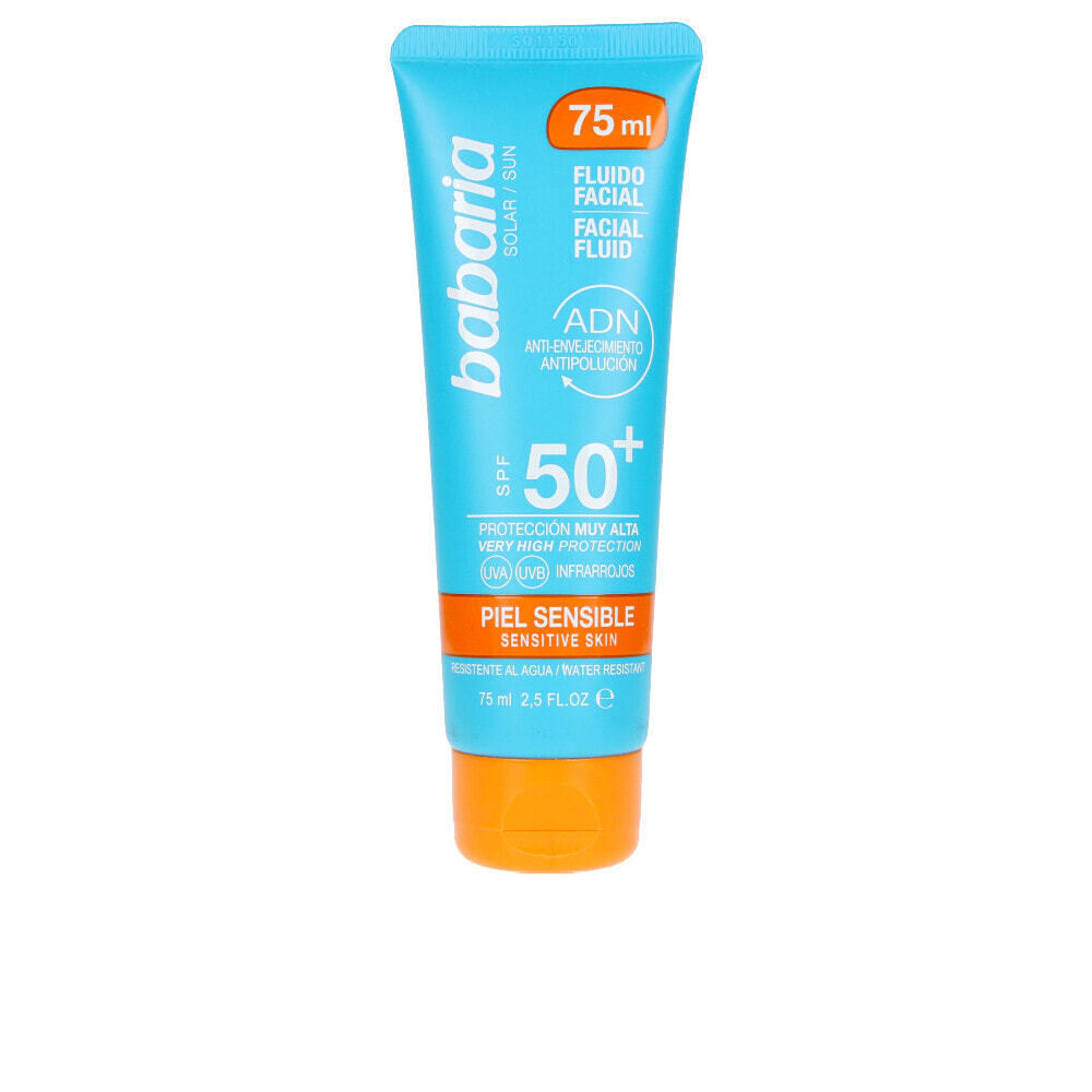 Babaria Sun Facial Fluid Sensitive SPF50 Водостойкий солнцезащитный крем для чувствительной кожи 75 мл