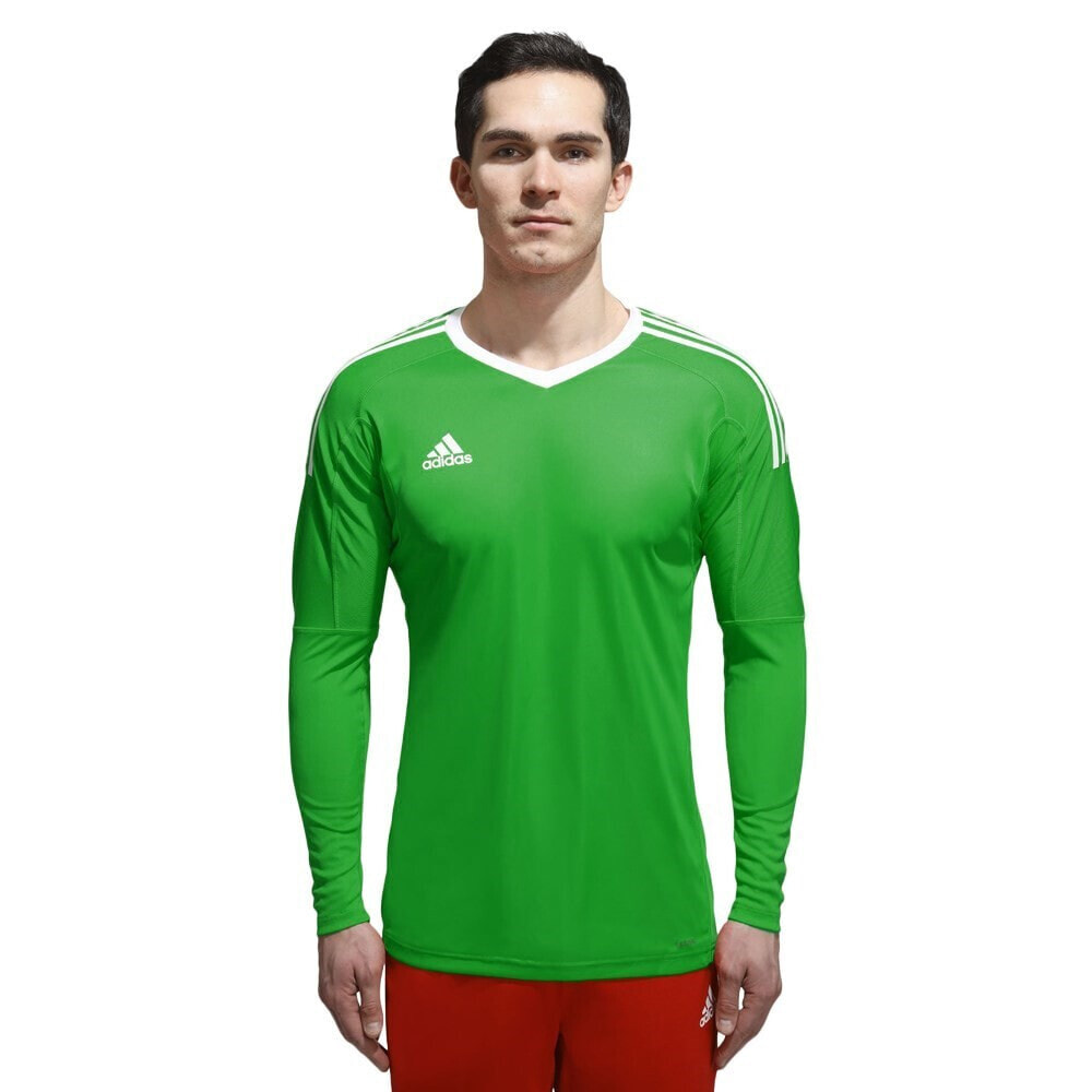 Мужской спортивный лонгслив с длинным рукавом зеленый с логотипом футбольный Adidas Z Adizero Goalkeeper