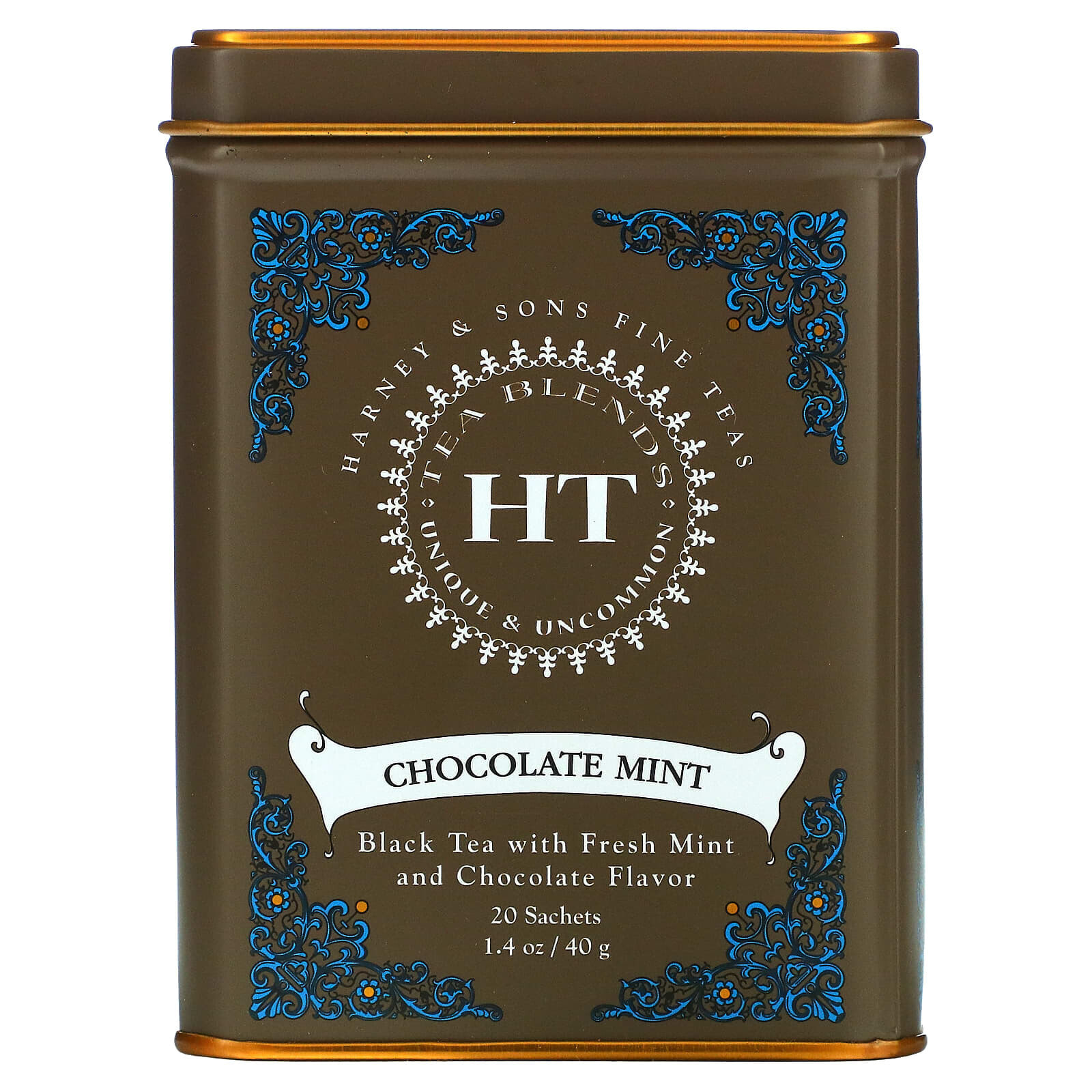 Harney & Sons, HT Tea Blend, чай со вкусом коморской ванили, 20 чайных саше, 40 г (1,4 унции)