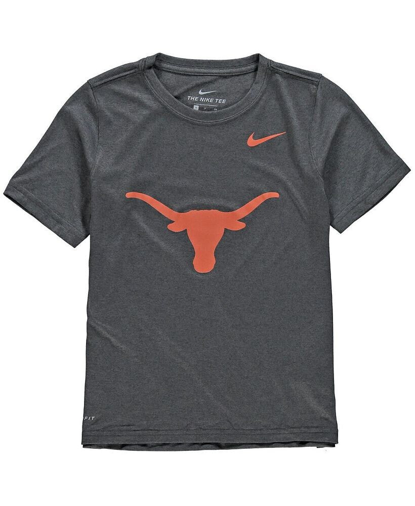 Nike big Boys Anthracite Texas Longhorns Logo Legend Performance T-shirt