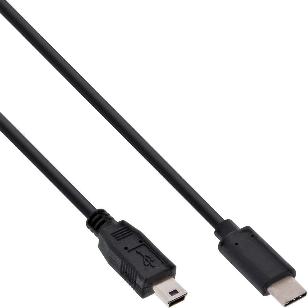 InLine USB C/USB Mini-B, 1.5 m USB кабель 1,5 m 2.0/3.2 Gen 1 (3.1 Gen 1) Mini-USB B Черный 35754