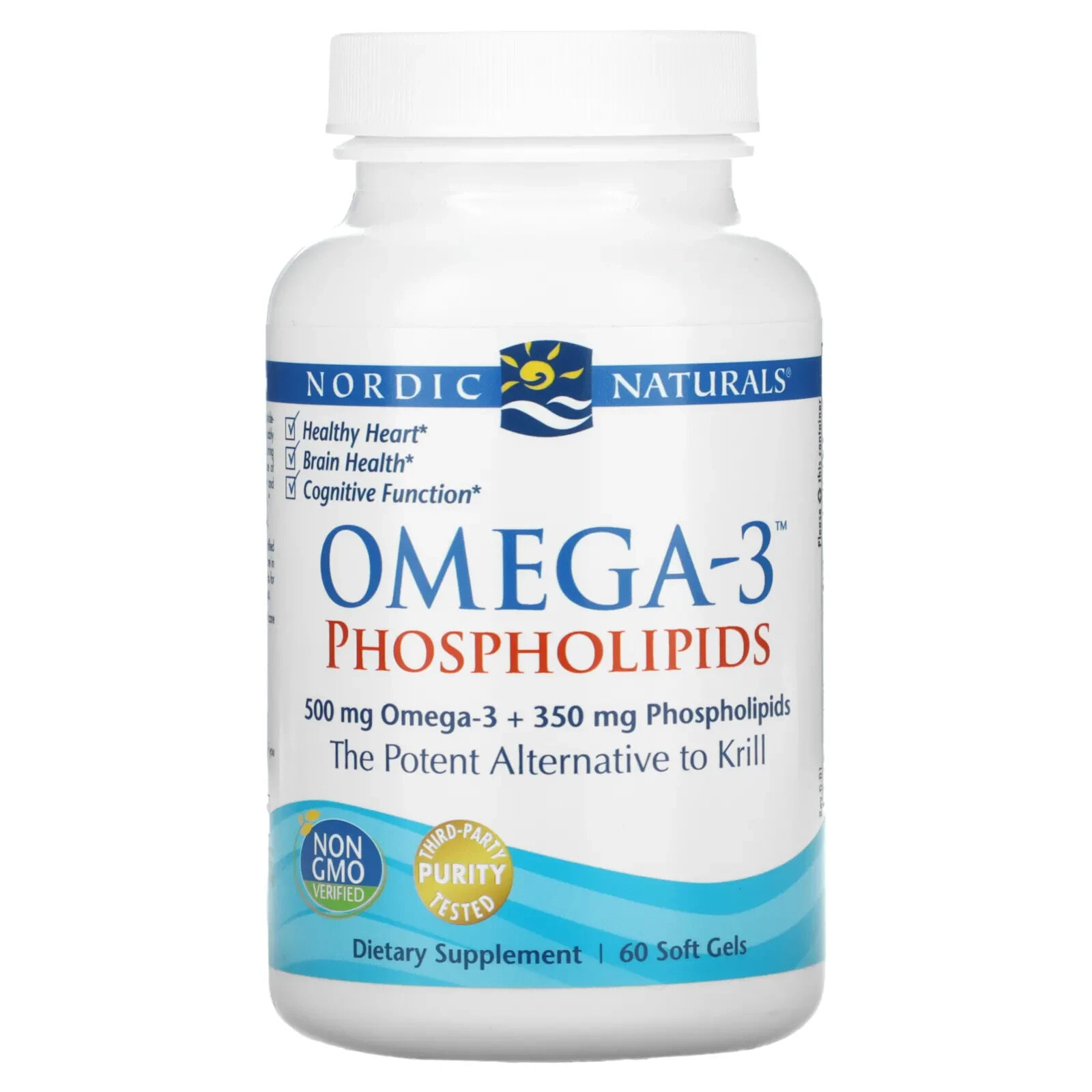 Нордик Натуралс, Omega-3 с фосфолипидами, 60 капсул