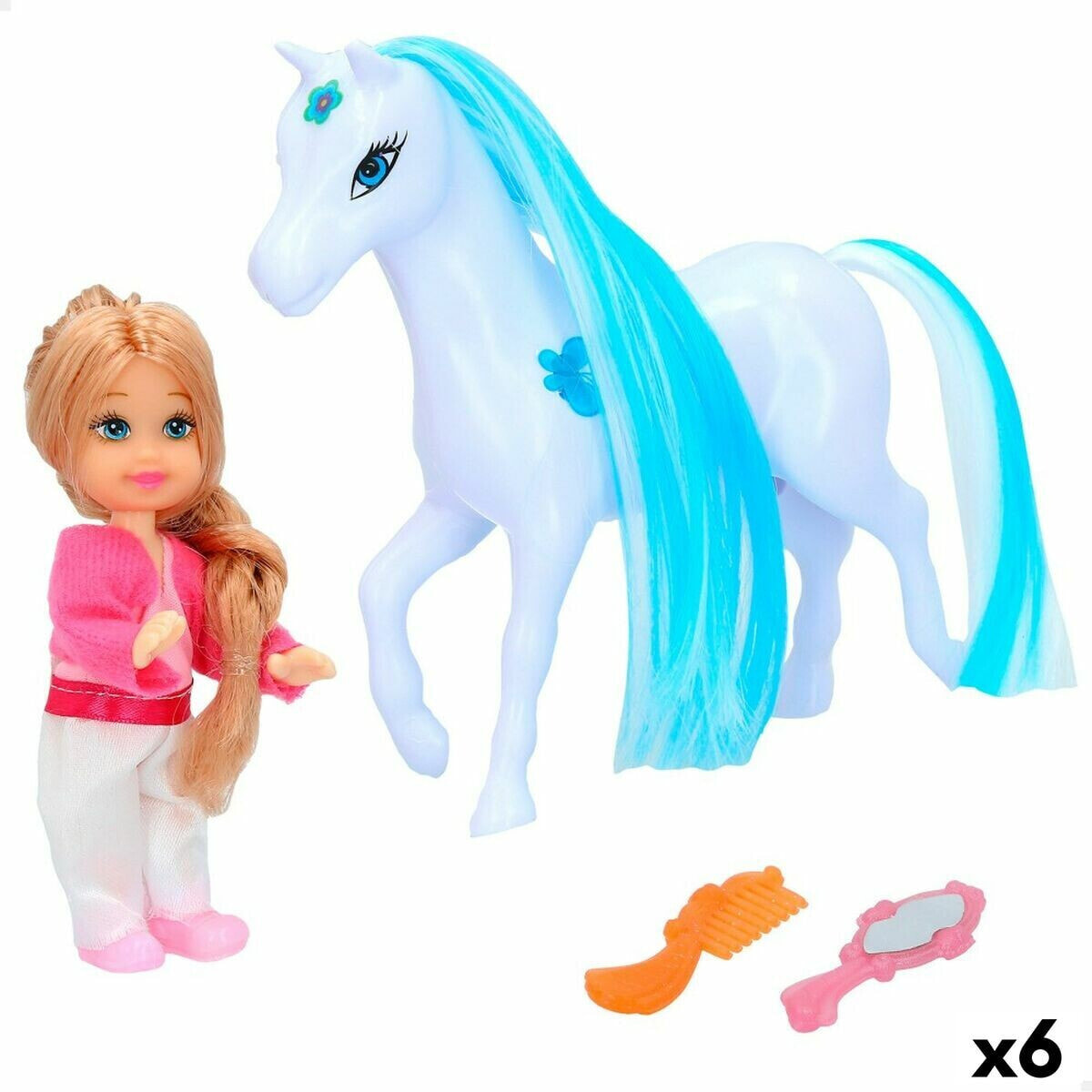 Doll Colorbaby Bella Horse 13 x 14 x 4,5 cm (6 Units)