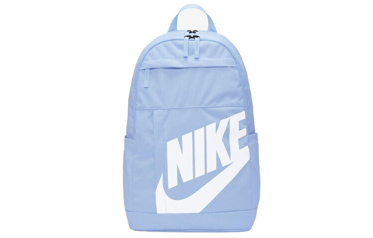 Nike 经典休闲品牌标志印花拉链开合 涤纶 书包背包双肩包 男女同款 浅蓝色 / Рюкзак Nike BA5876-436