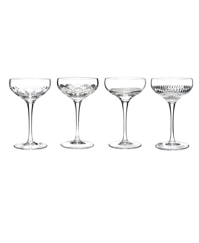 Waterford mixology Mixed Coupe Clear Glasses 6 Oz, Set of 4