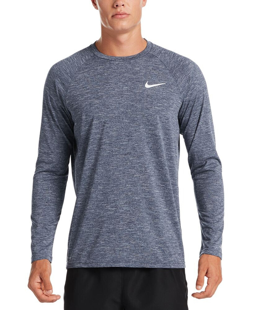 Nike men's Heather Hydroguard Long Sleeve Swim T-Shirt