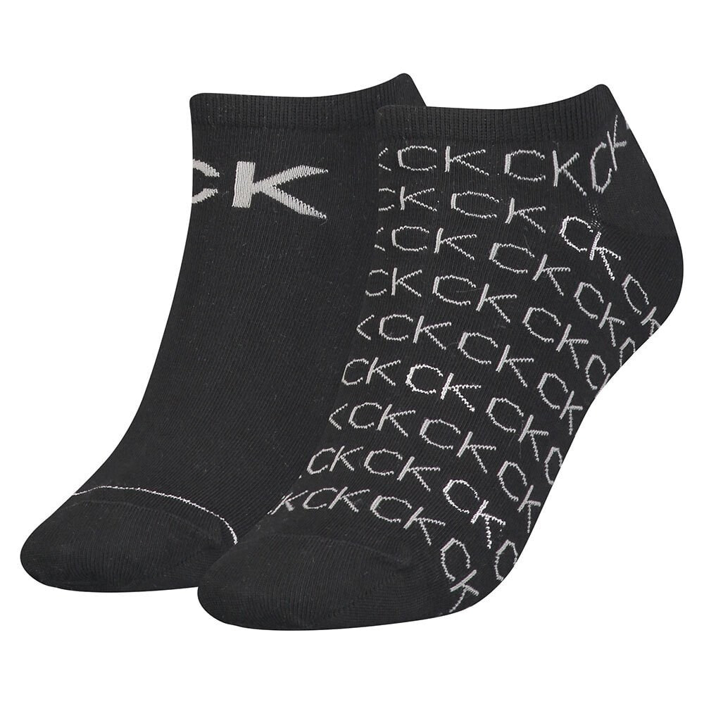 CALVIN KLEIN Sneaker All Over Logo Socks 2 Pairs