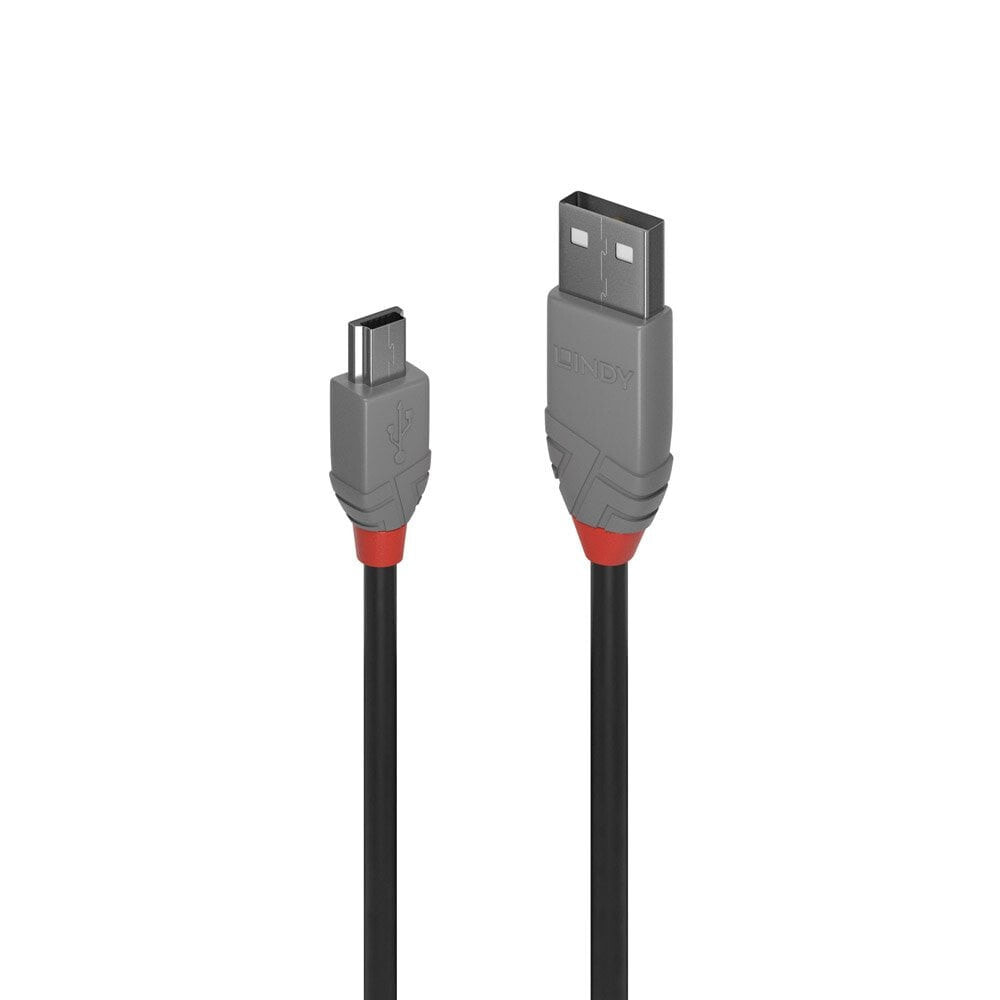 Lindy 36725 USB кабель 5 m 2.0 USB A Mini-USB B Черный