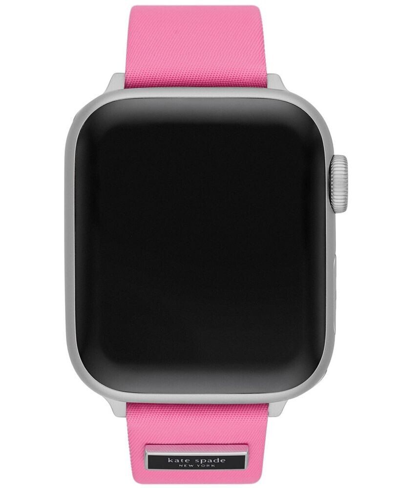 kate spade new york women's Pink Nylon Band for Apple Watch, 38, 40, 41, 42, 44, 45, 49mm
