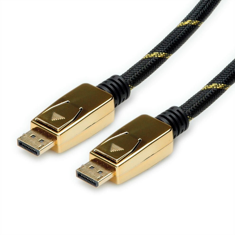 ROLINE 11.04.5920 DisplayPort кабель 1 m Черный, Золото