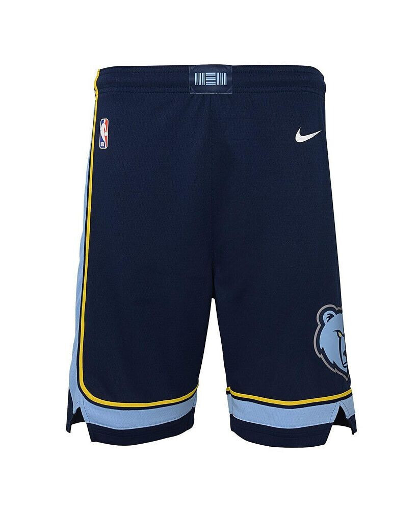 Nike big Boys Navy Memphis Grizzlies Icon Edition Mesh Performance Swingman Shorts
