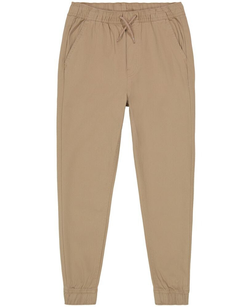 Nautica big Boys Evan Tapered-Fit Stretch Joggers with Reinforced Knees