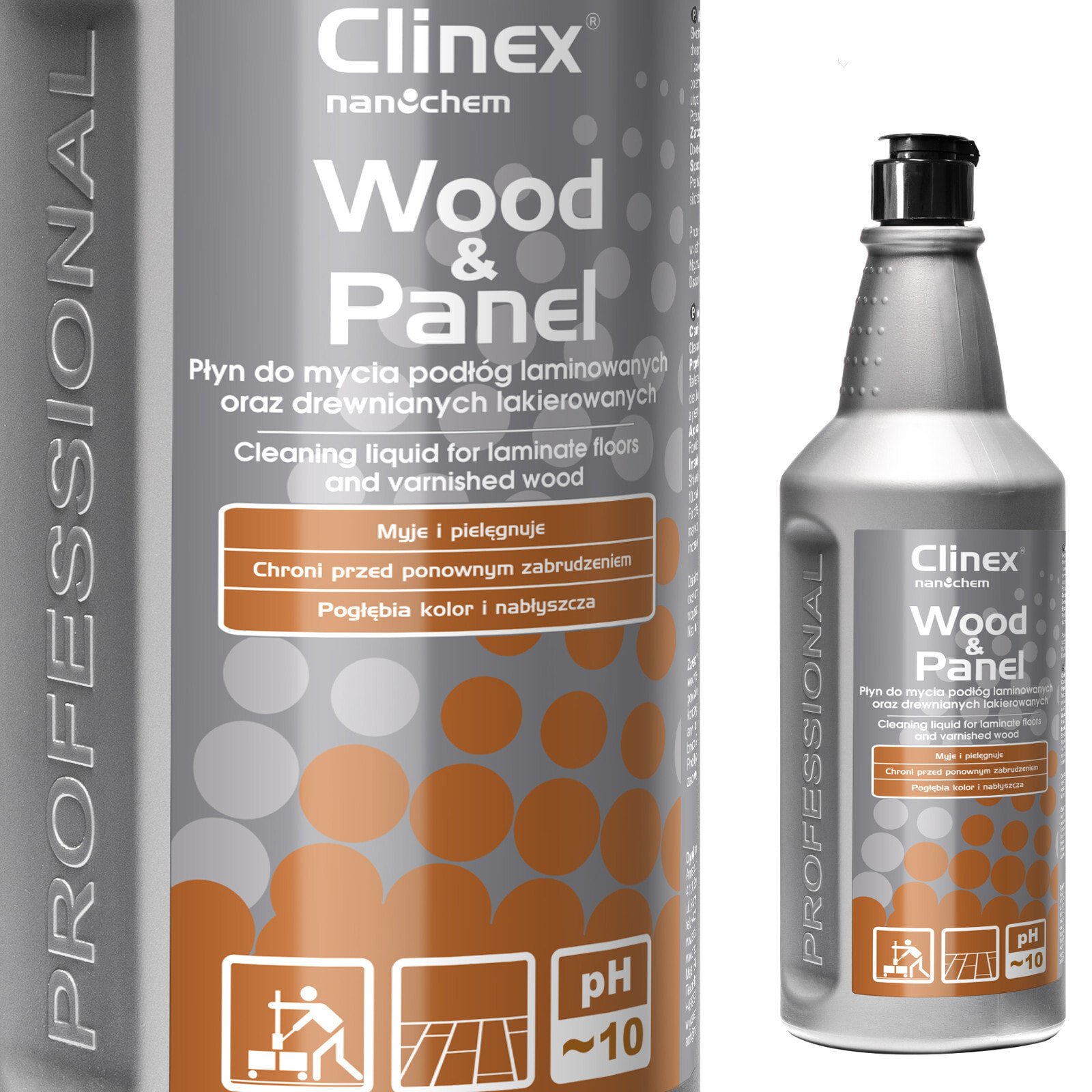 Liquid for cleaning wooden floors, CLINEX Wood-Panel panels 1L