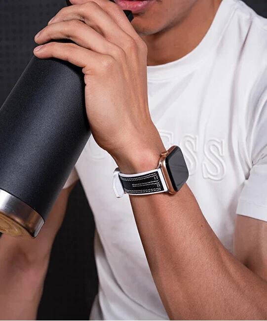 Silikonový řemínek pro Apple Watch (42 - 45 mm) - Black CS3003S1
