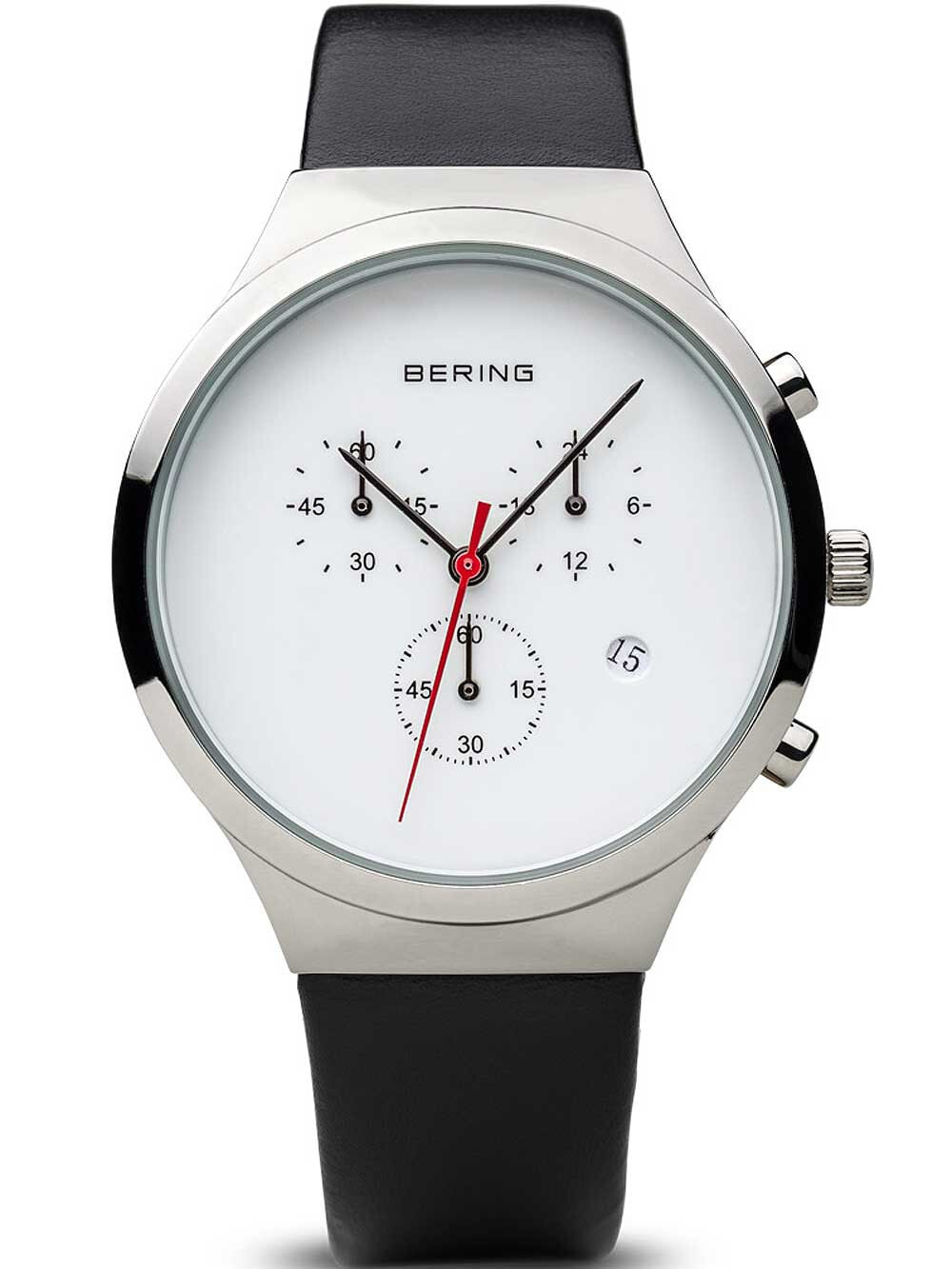 Мужские наручные часы с черным кожаным ремешком  Bering 14736-404 classic ladies watch 36mm 3ATM