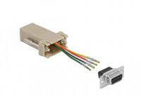 Delock 66770 - D-Sub 9 pin - RJ11/RJ14 - Grey