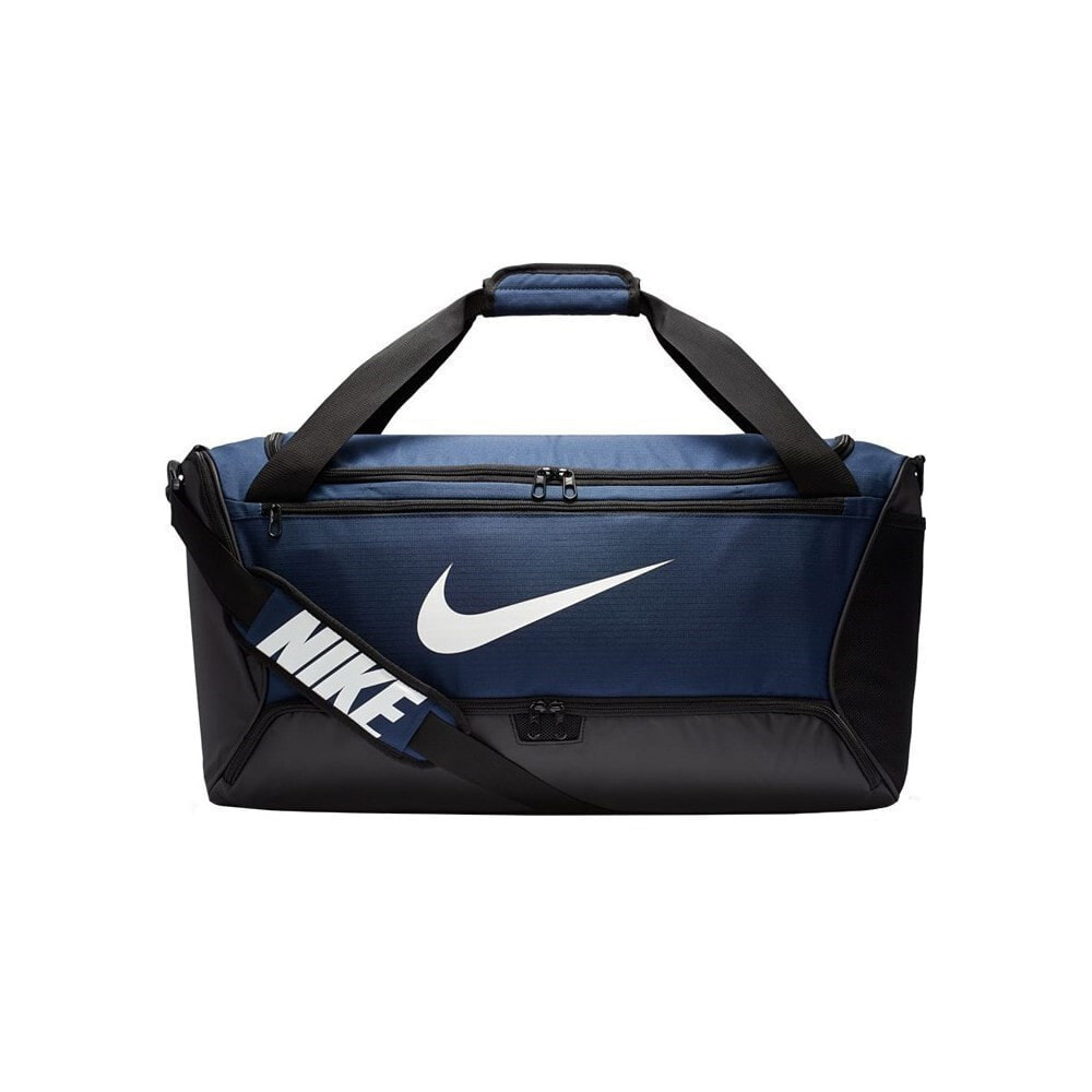 Спортивная сумка Nike Brasilia 90 M Duffel 61L синий/черный с логотипом