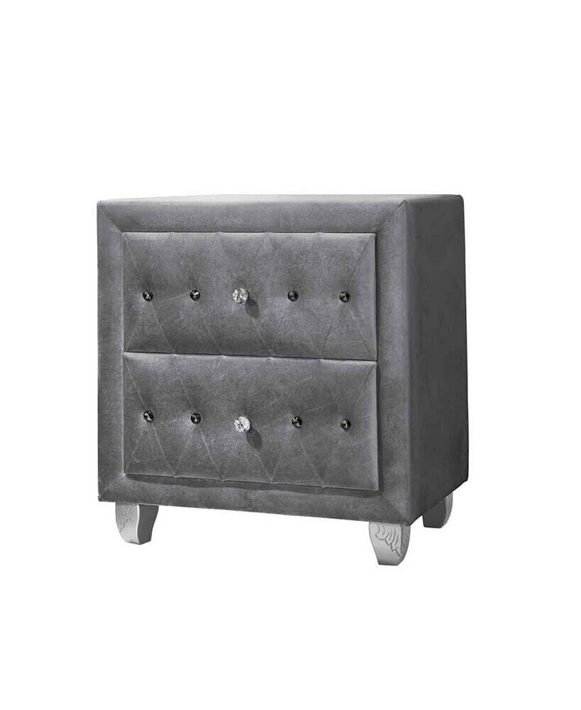 Macy's coaster Home Furnishings Deanna Upholstered 2-Drawer Nightstand