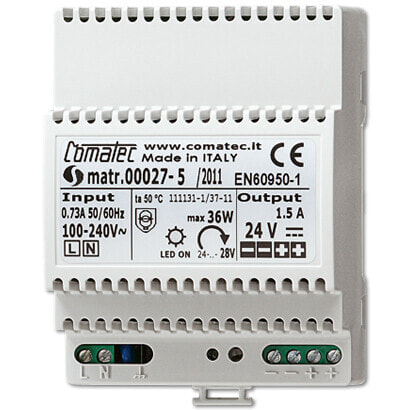 JUNG NT 2415 REG VDC - 100 - 240 V - 50/60 Hz - 1.5 A - White - 72 mm