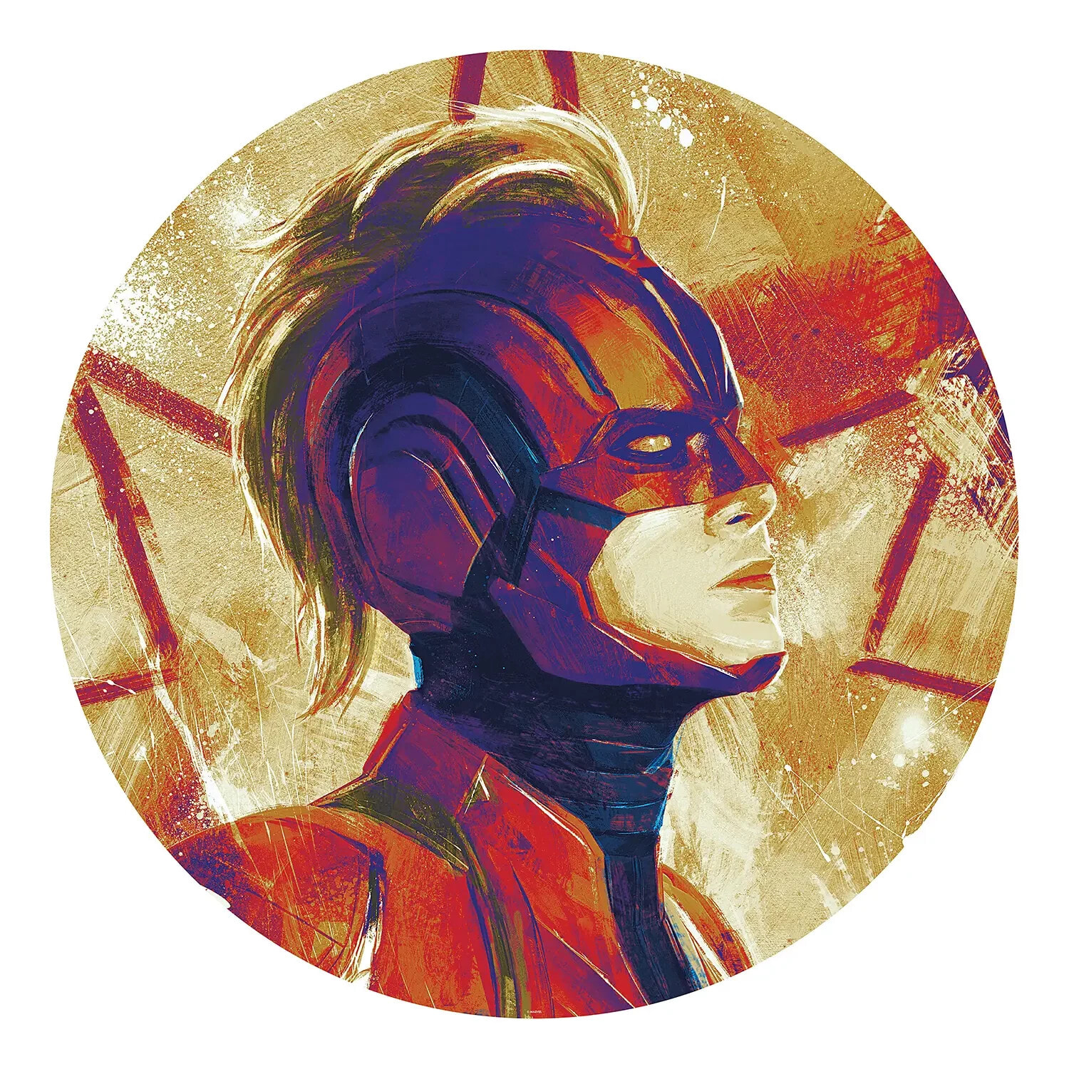 Vlies Fototapete Captain Marvel Helmet