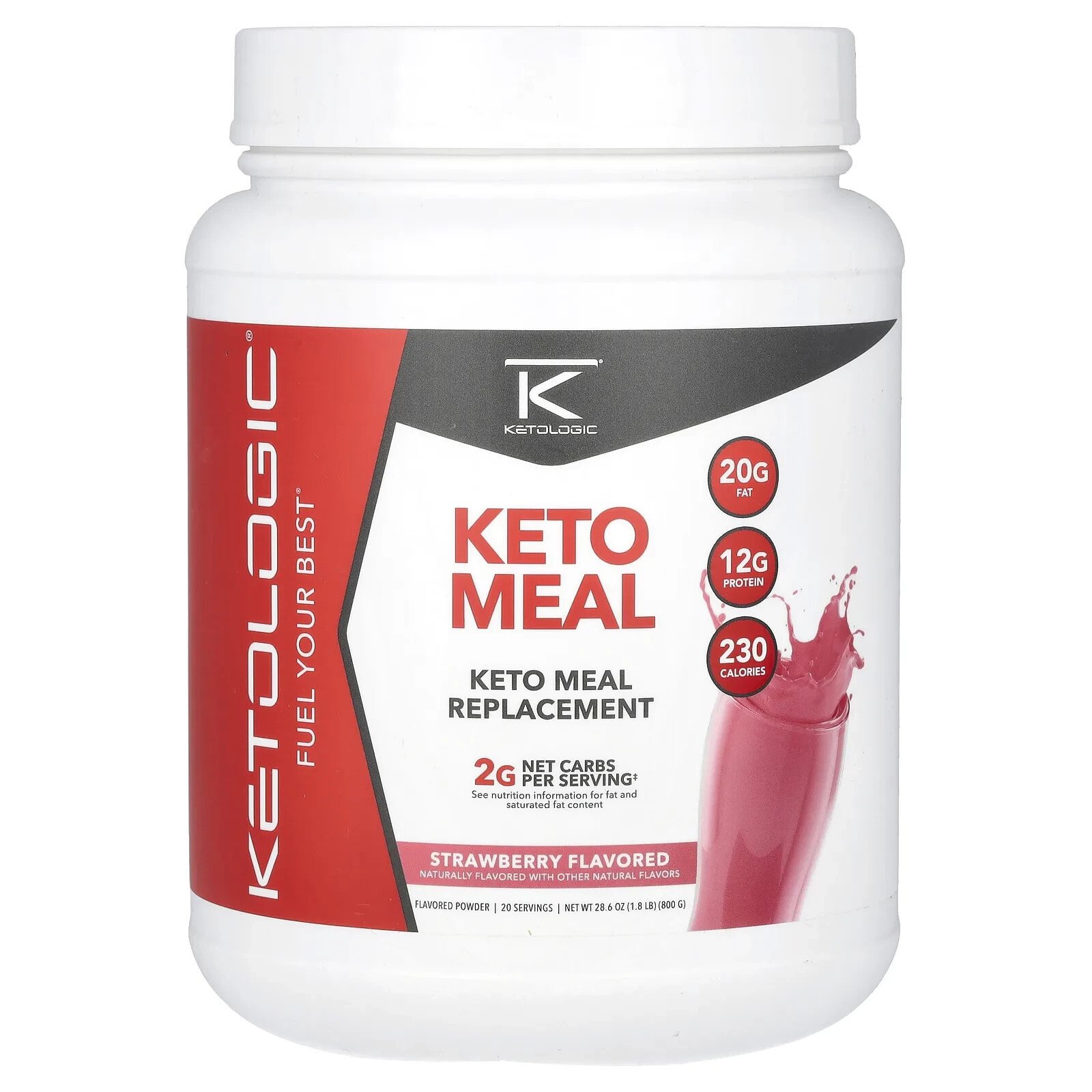 Keto Meal, Strawberry, 1.8 lb (800 g)