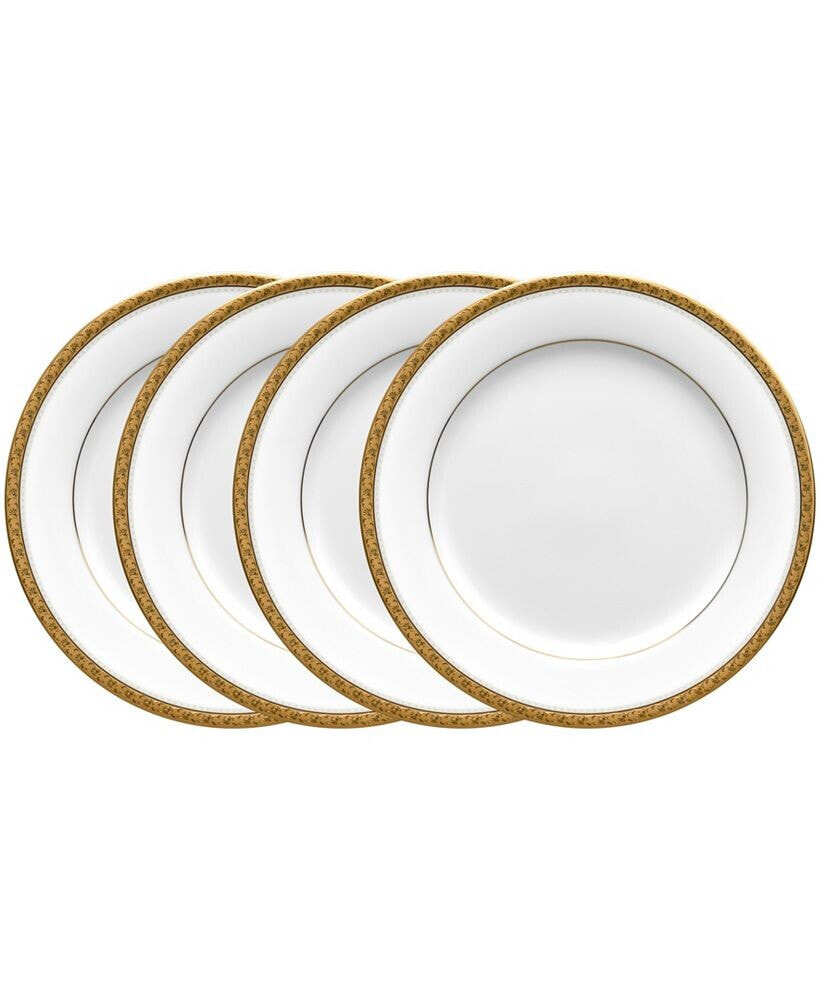 Noritake charlotta Gold Set of 4 Salad Plates, Service For 4