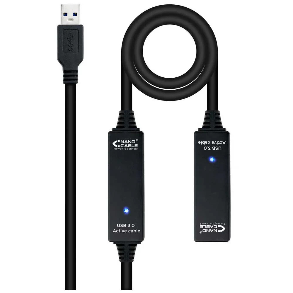 NANOCABLE 10.01.0313 M/F 15 m USB Extension Cable