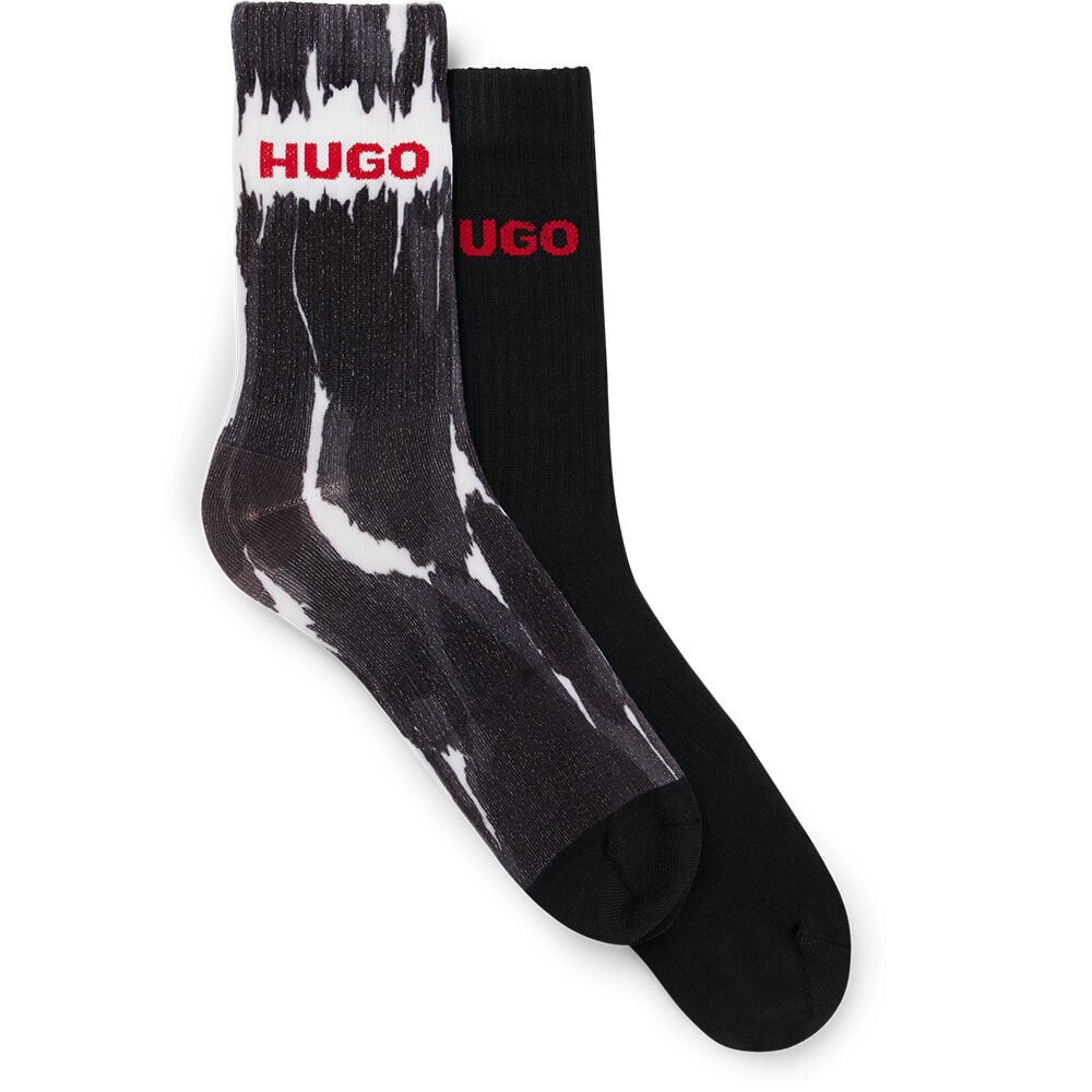 HUGO Qs Rib Cowcamo Pa socks 2 Pairs
