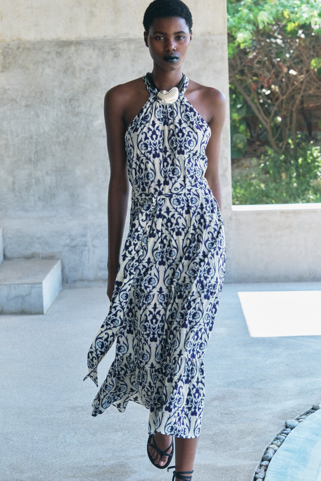 Zw collection printed halter dress
