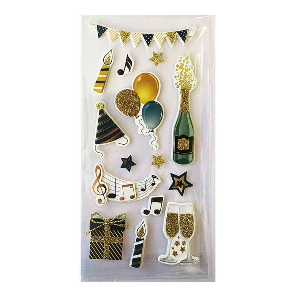 GLOBAL GIFT Sceny Scrap & Deco Celebration Glitter Stickers