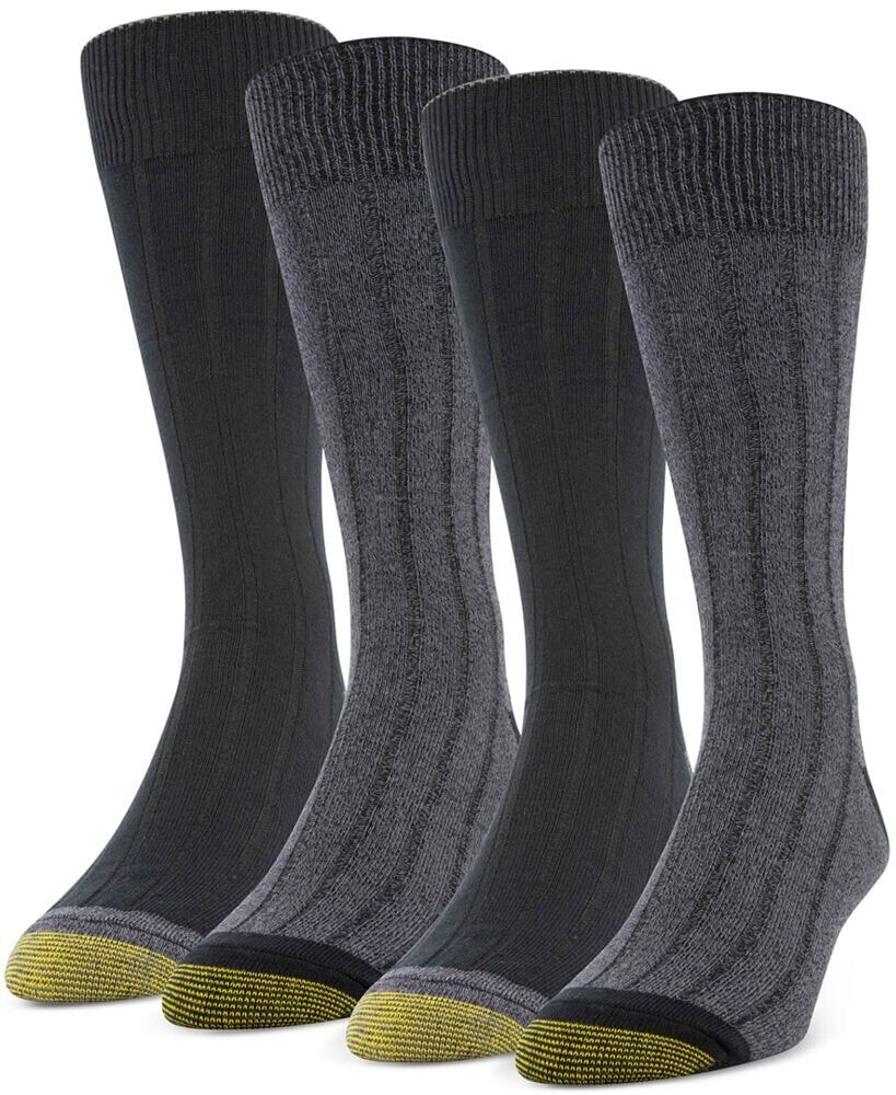 Men's 4-Pack Casual Rib Crew Socks