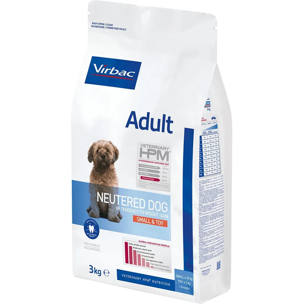 VIRBAC HPM Adult Neutered Small & Toy dog food 7kg