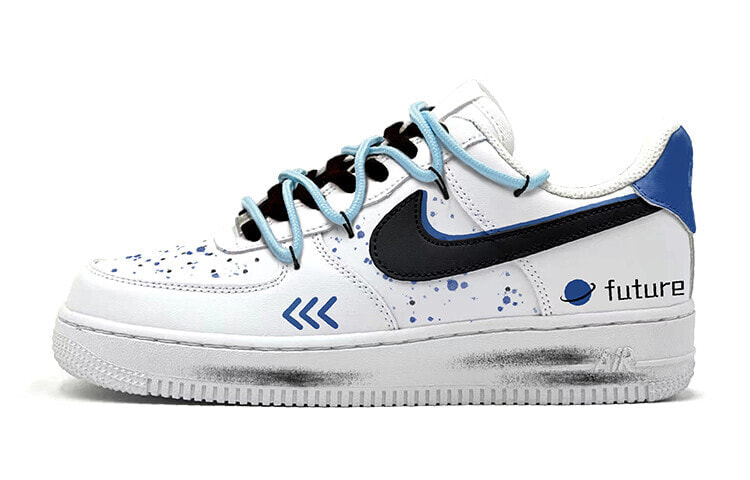 【定制球鞋】 Nike Air Force 1 Low LE 空军一号 蓝色波点 解构风 双鞋带设计 休闲 低帮 板鞋 GS 蓝白 / Кроссовки Nike Air Force DH2920-111