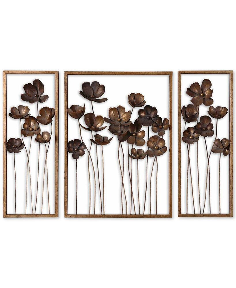 Uttermost metal Tulips 3-Pc. Wall Art Set