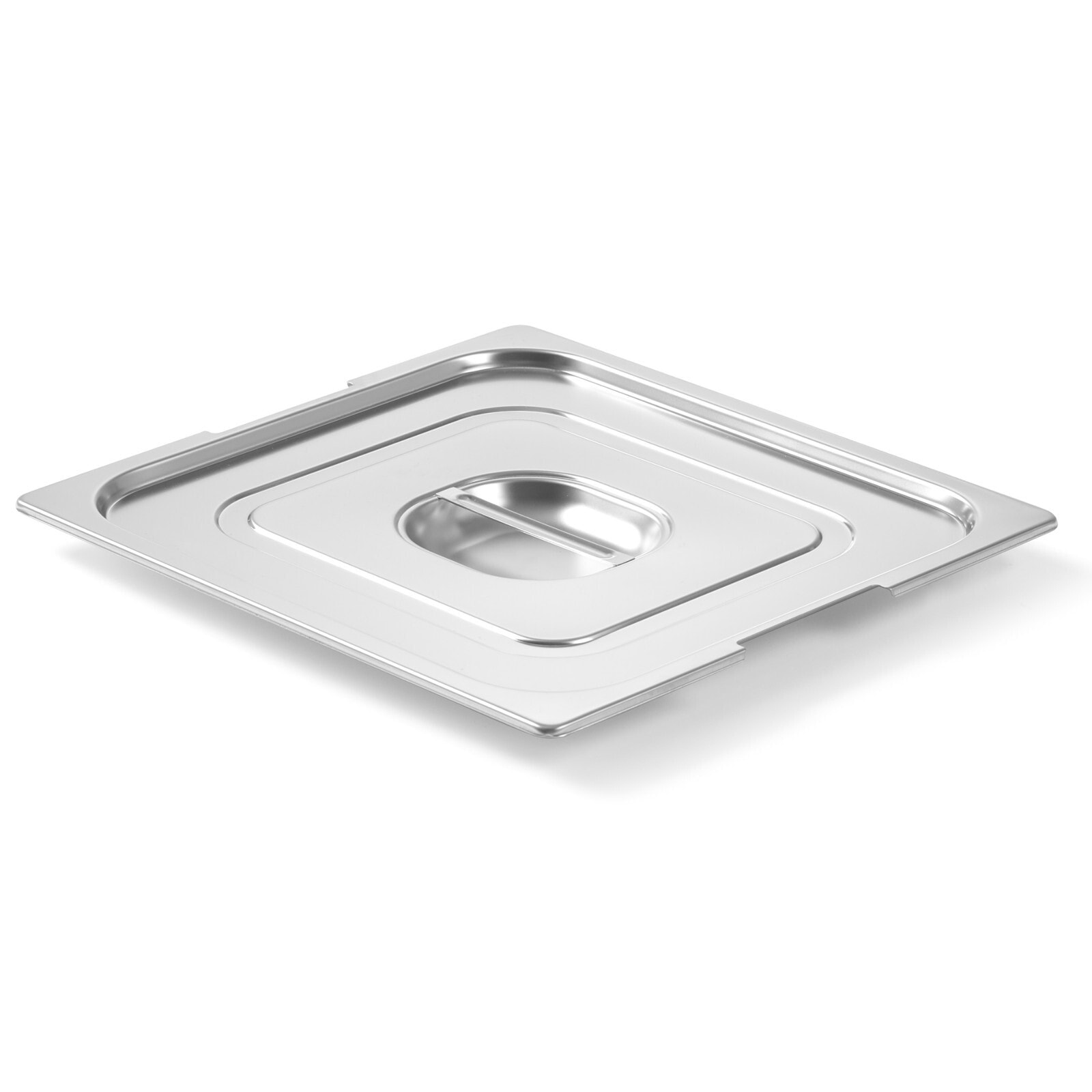 The lid for the GN container Profi Line with a cutout for the handles GN1 / 4 265x162mm, stainless steel - Hendi 804247