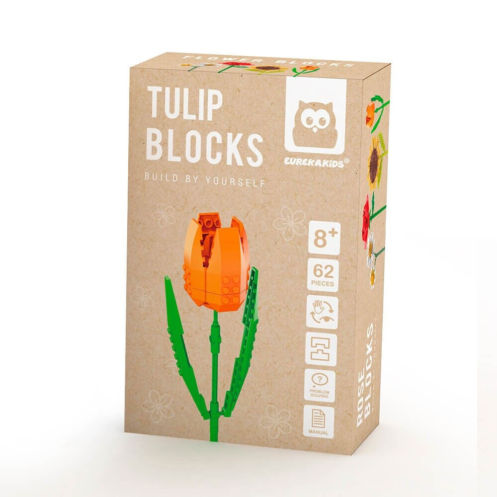 EUREKAKIDS Building blocks classic flowers - tulip 62 pieces