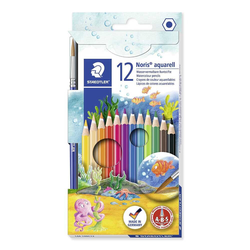 STAEDTLER Assorted Noris Aquarell Pack Hexagonal Color Pencil 12 Units