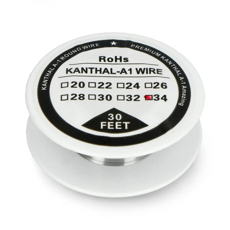 Kanthal A1 resistance wire 0.16mm 56Ω/m - 9,1m