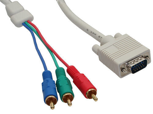 InLine 17202 видео кабель адаптер 2 m VGA (D-Sub) RCA Разноцветный