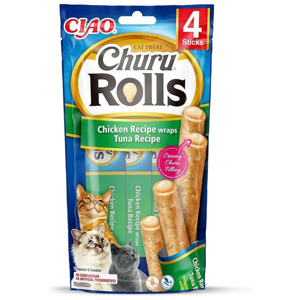 CHURU Rolls Tuna Recipe 10g Cat Snack 4 Units