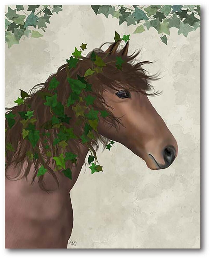 Courtside Market horse Chestnut with Ivy Gallery-Wrapped Canvas Wall Art - 16