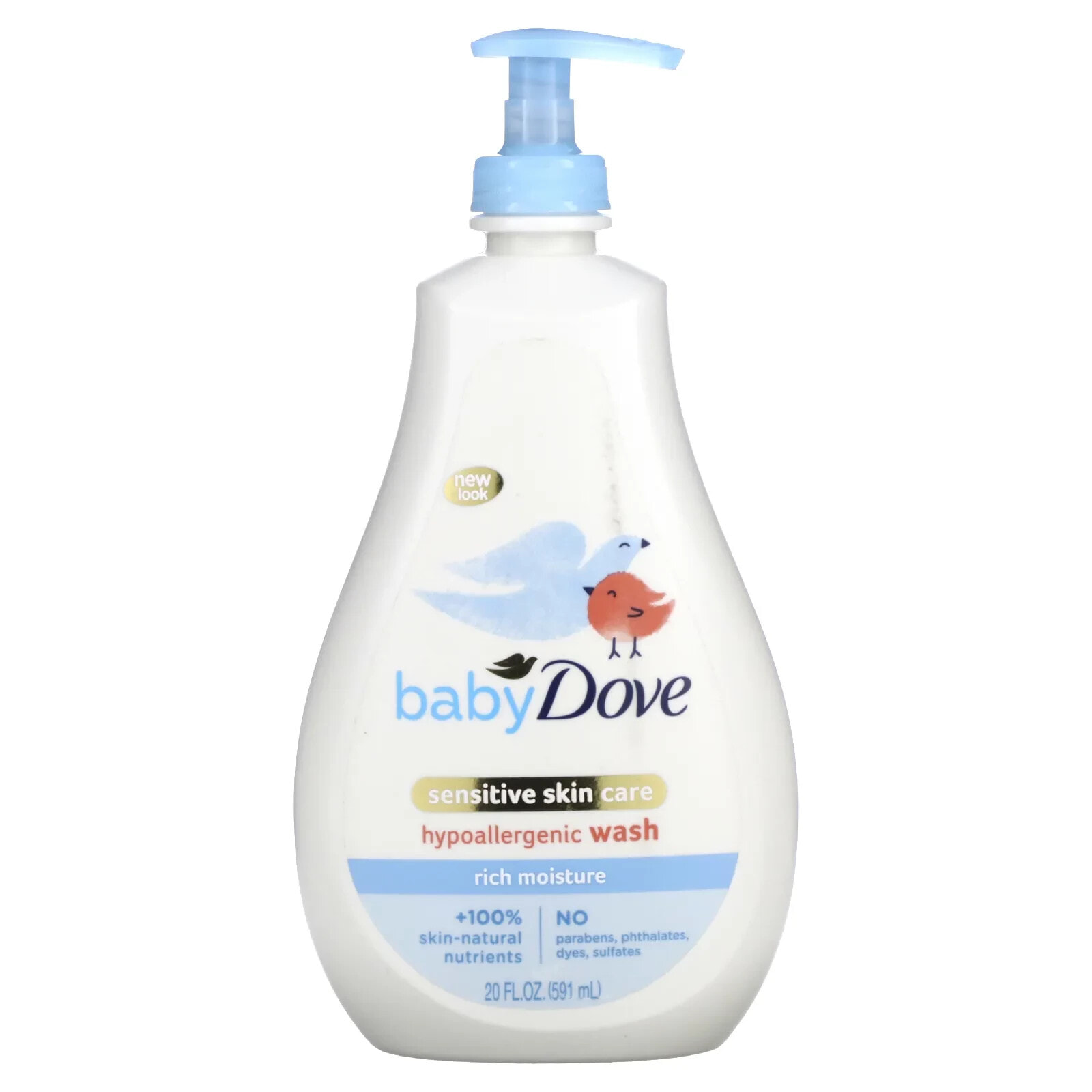 Baby, Sensitive Skin Care, Hypoallergenic Wash, Fragrance Free, 13 fl oz (384 ml)