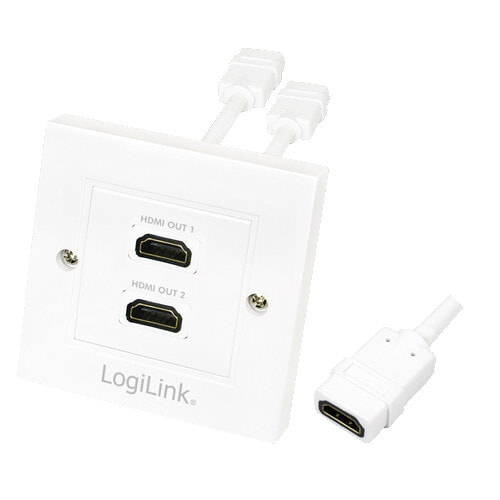 LogiLink AH0015 кабельный разъем/переходник HDMI female Белый
